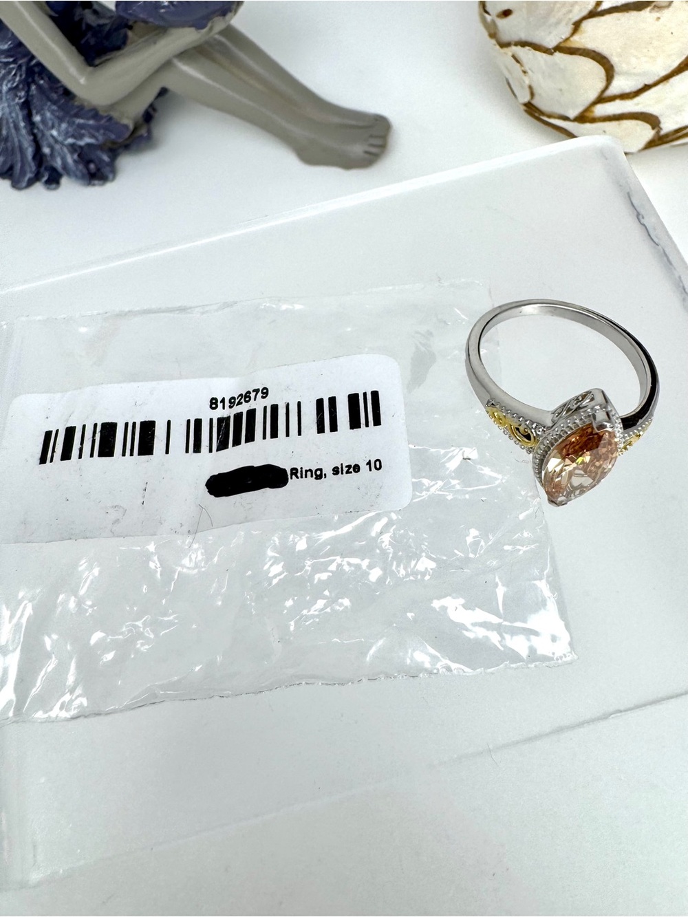 EverTrue Simulated Champagne Diamond Ring